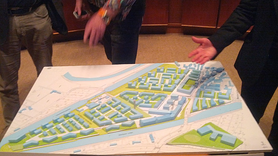 Modell der Wasserstadt Limmer, Februar 2014