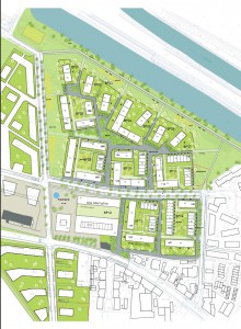 Wasserstadt 1. Bauabschnitt Lageplan am 08.07.2015