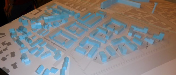 Modell der Wasserstadt Limmer zum Stand Halbzeit Bürgerdialog