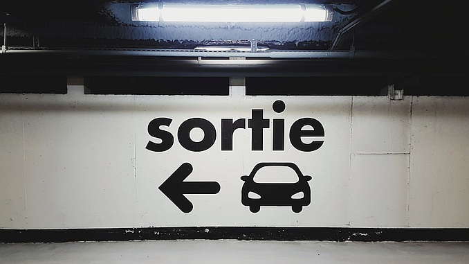 Pictogramm Ausfahrt Parkhaus