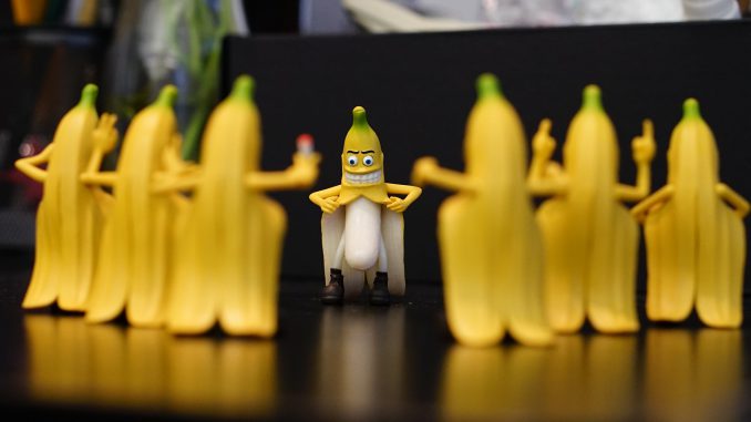 Banane als Exhibitionist