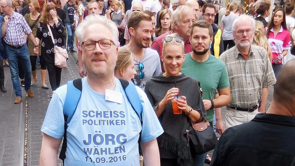 Limmerstraßenfest Jörg Schimke zur Kommunalwahl Linden-Limmer