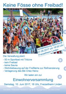 Plakat "Keine Fösse ohne Freibad"