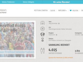 Bildschirmfoto Petition Fössebad erfolgreich