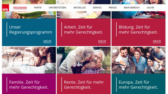 Bunter Themenmix SPD Wahlprogramm